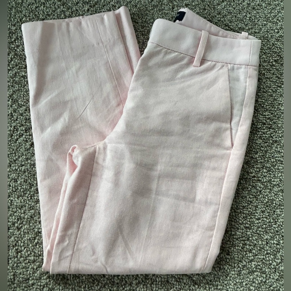 J.Crew pink linen pants